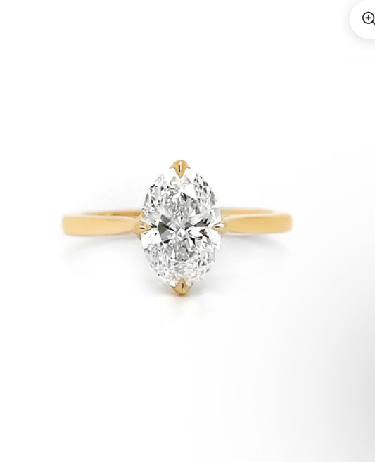 3 Carat Elongated Oval (Custom Order)