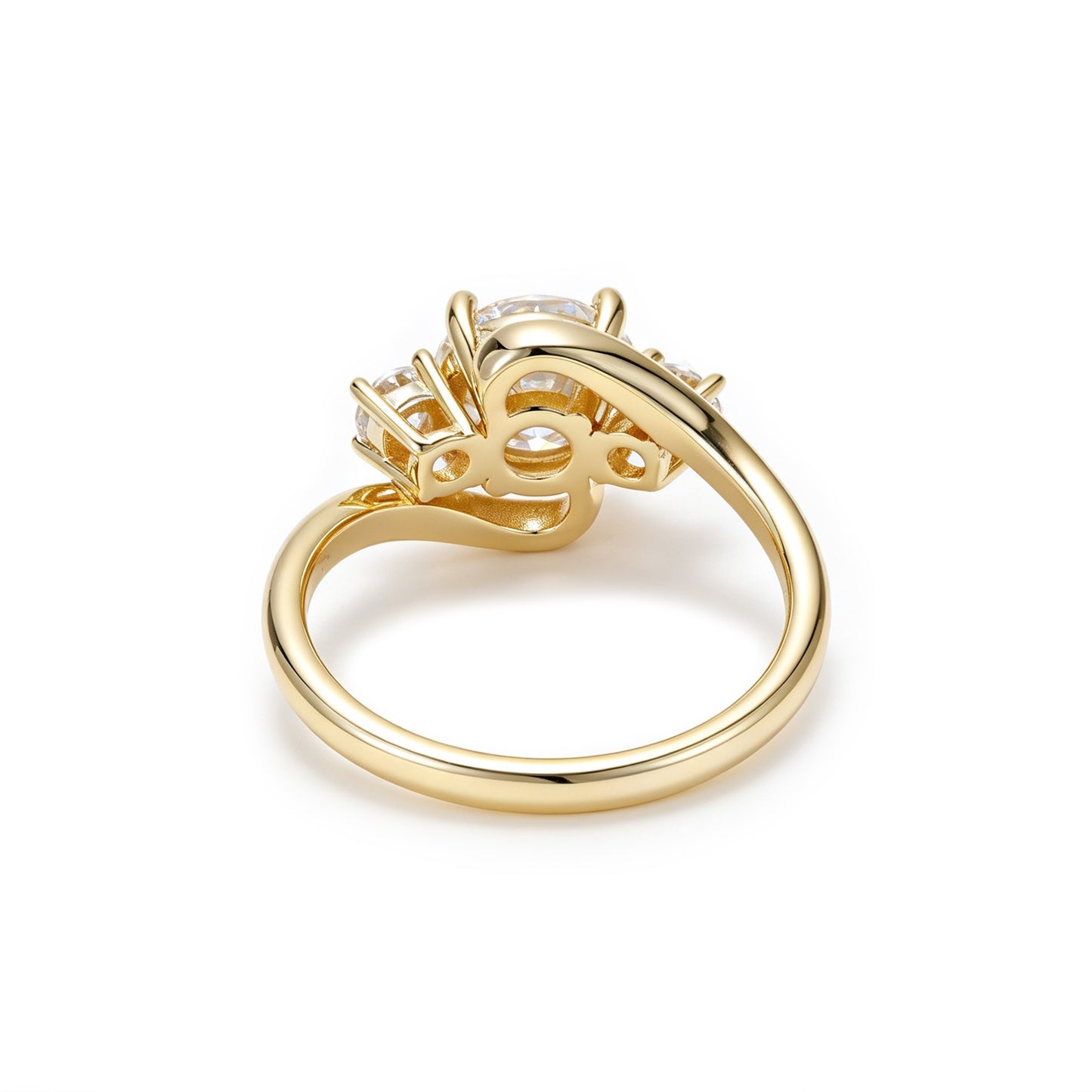 Unique 2 Carat Round Engagement Ring with Shoulder Accents