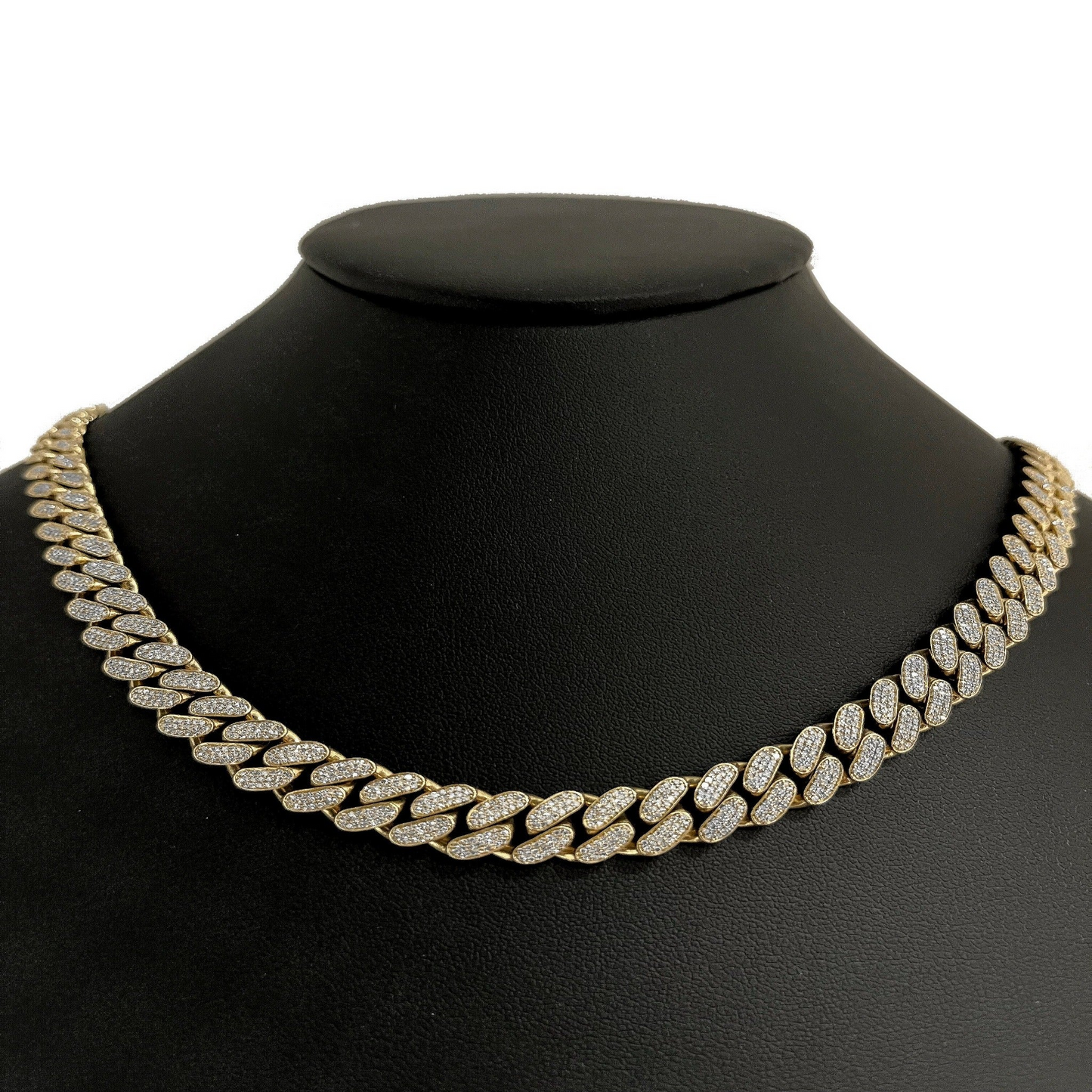 9mm 14K Gold Round Cuban Necklace 18"
