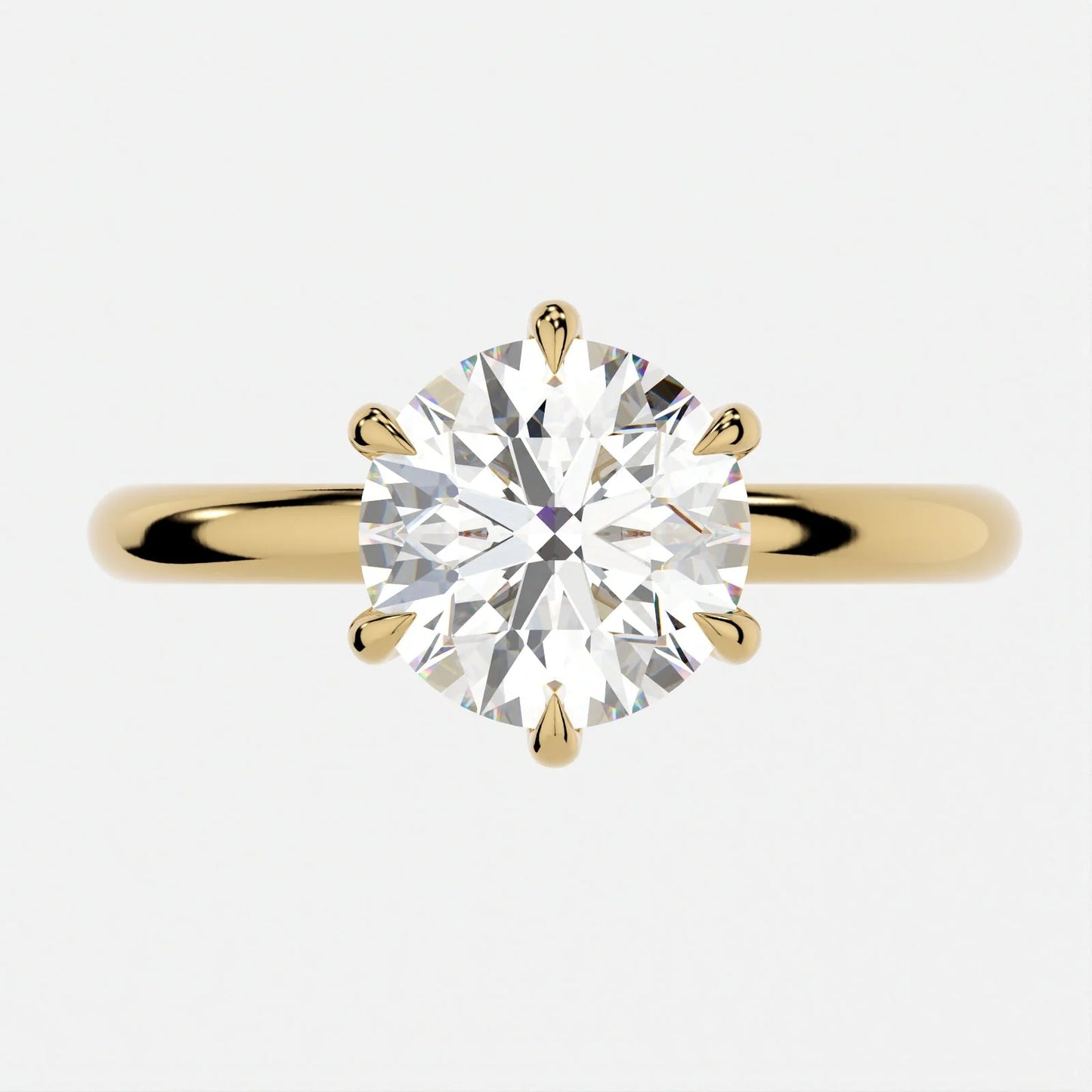 2.5 CT Rount Cut - Solitaire Band and High Halo