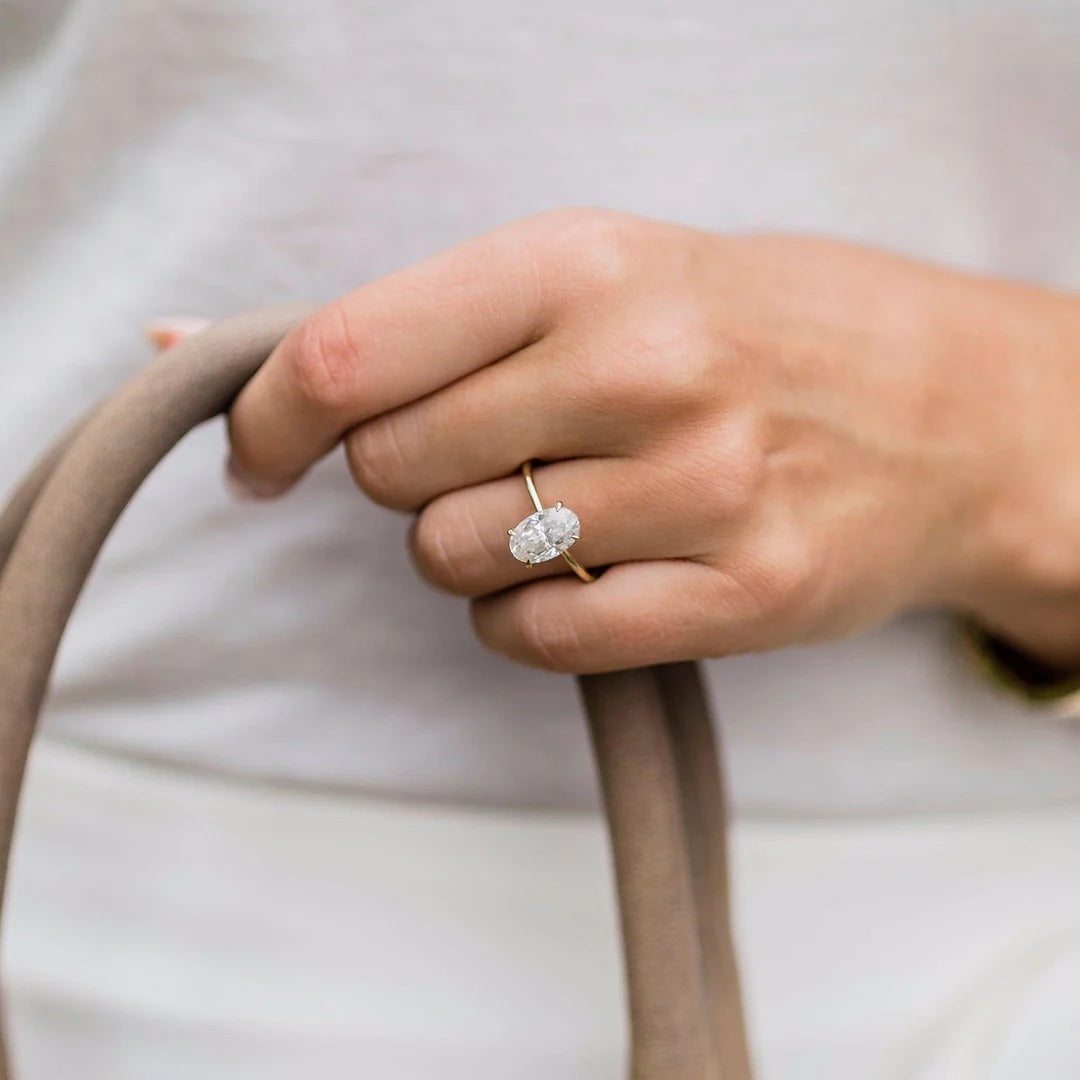 4.0 Carat Oval Solitaire Band