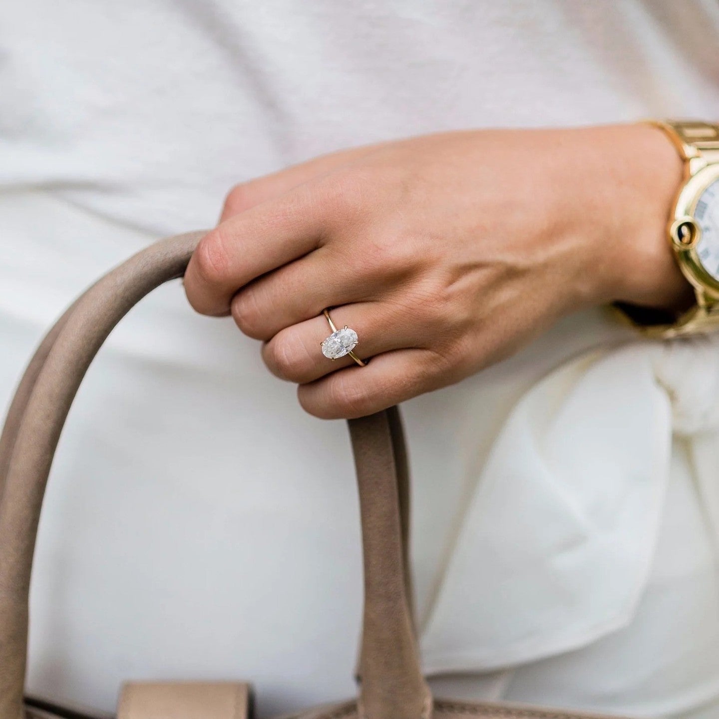 4.0 Carat Oval Solitaire Band