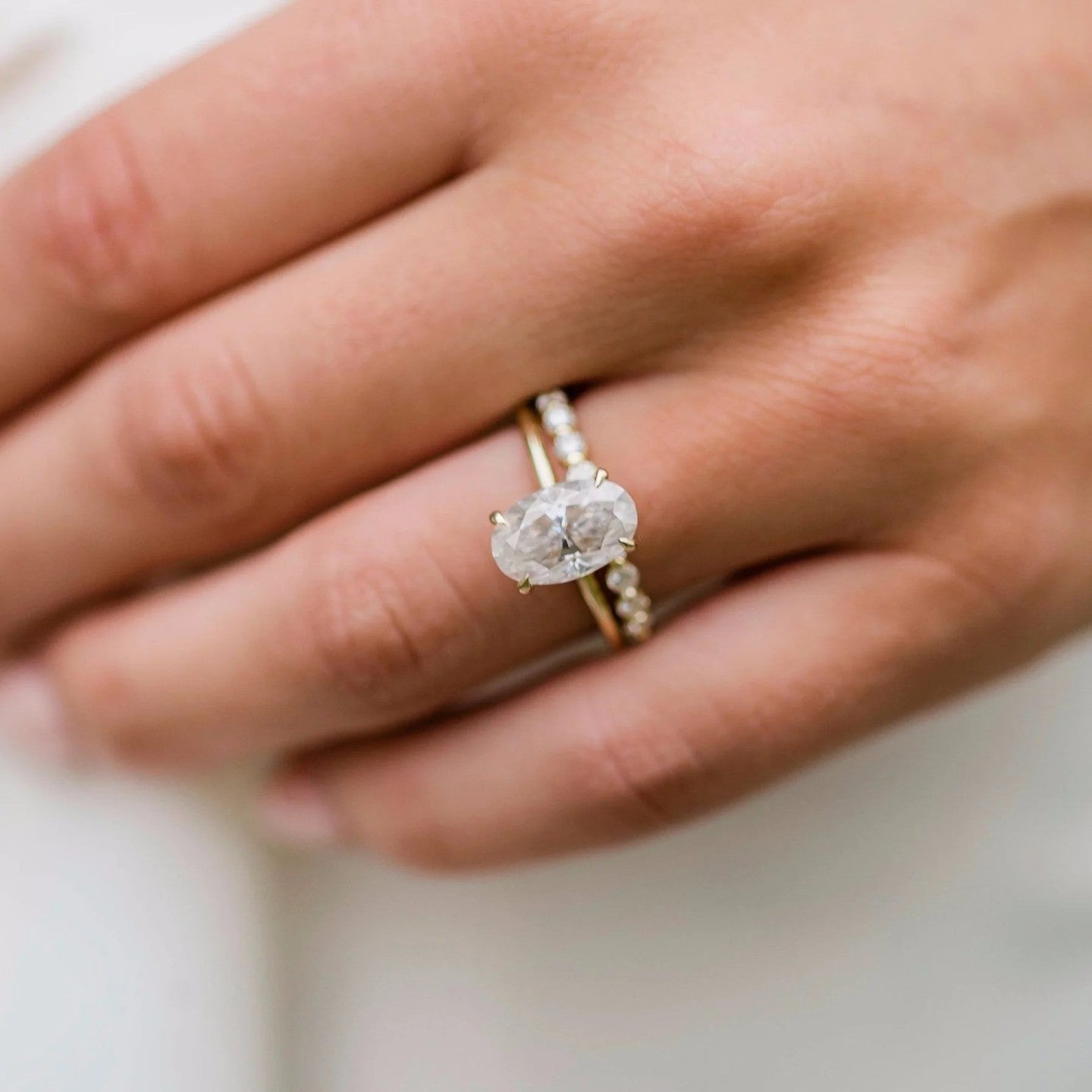 4.0 Carat Oval Solitaire Band