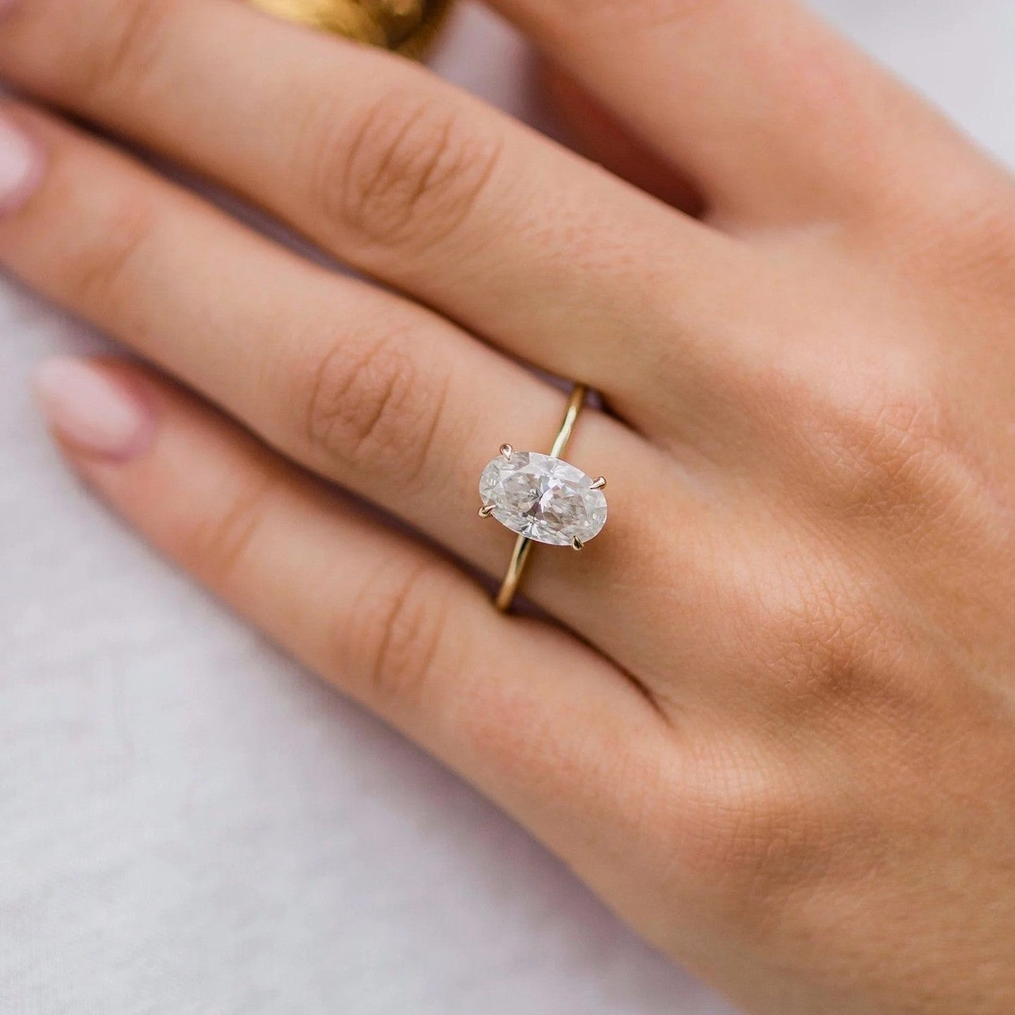 4.0 Carat Oval Solitaire Band