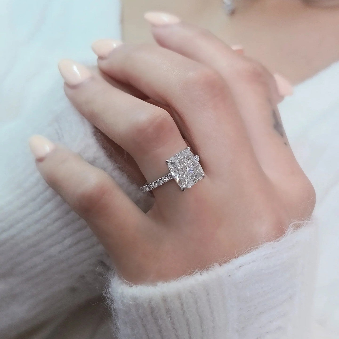 3.5 Carat Cushion Cut Ring