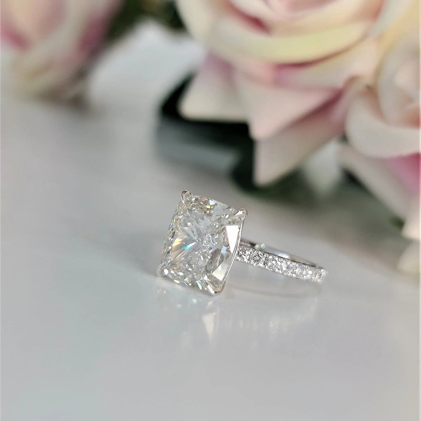 3.5 Carat Cushion Cut Ring