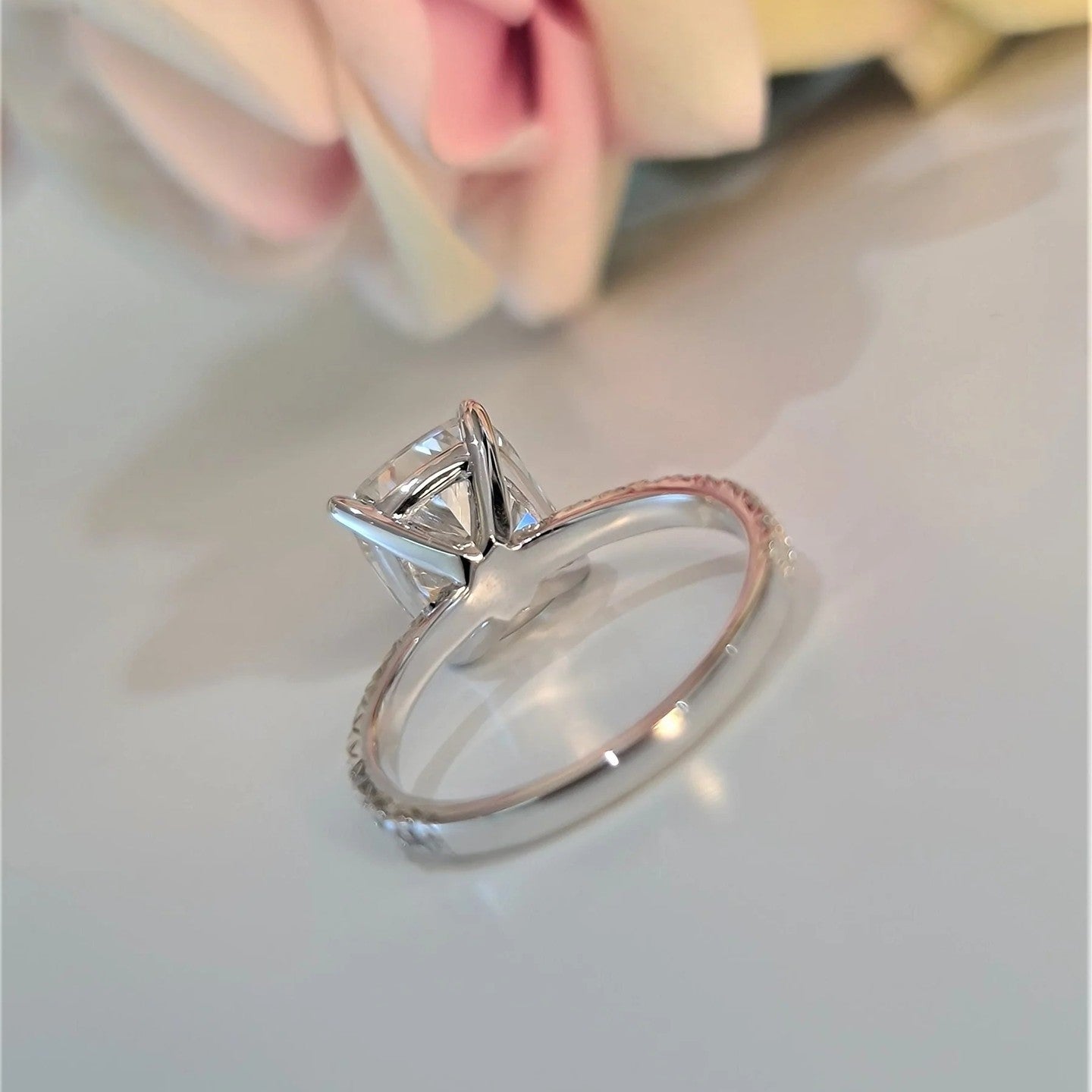 3.5 Carat Cushion Cut Ring