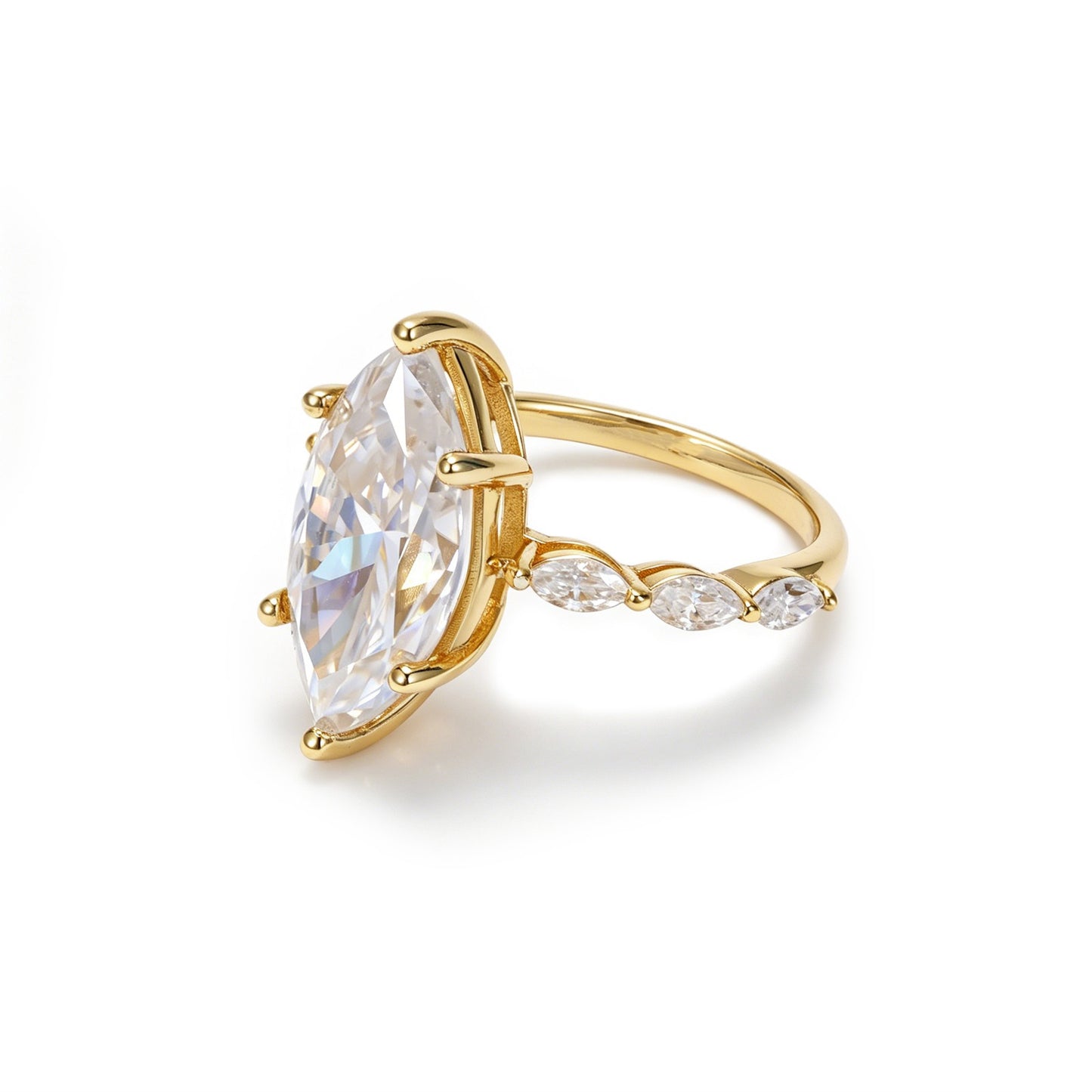 5.00 Carat Marquise Cut Engagement Ring – 8x16mm Center Stone