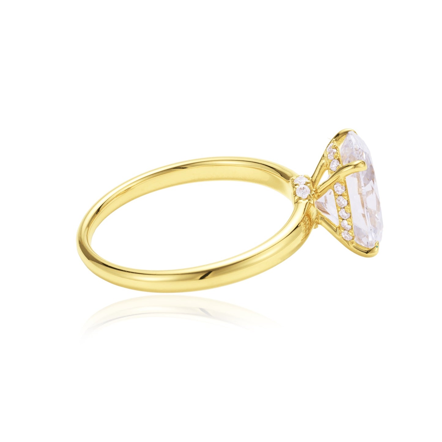 3.0 Carat Oval Solitaire Band