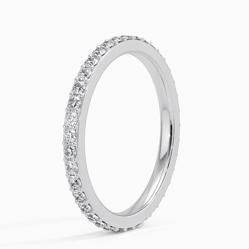 (.7 CT T.W.) Round Cut Shared Prong Eternity Diamond Ring - Reflections Jewelers