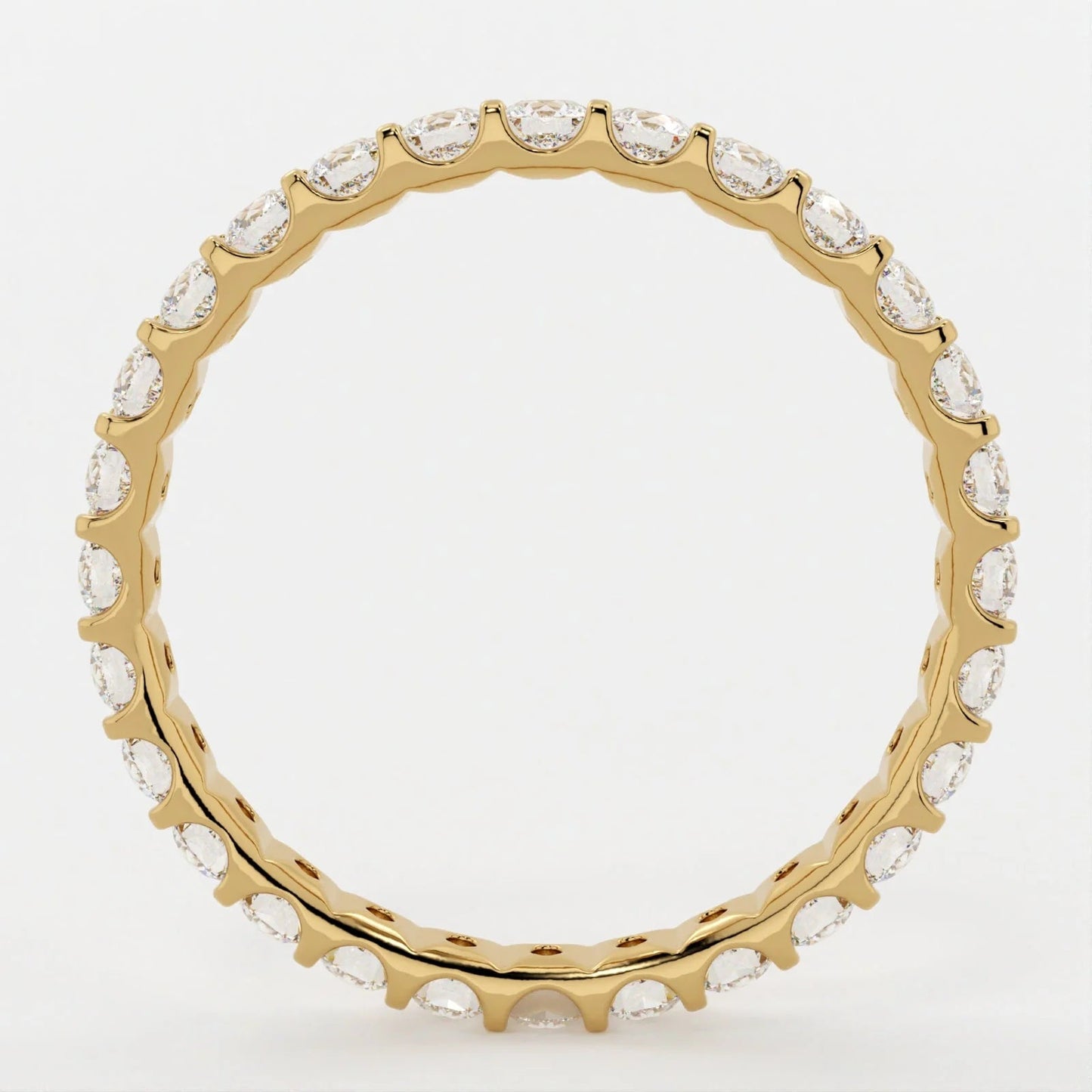 (.8 CT TW) Round Cut - Scallop Edge Pavé Band - Reflections Jewelers