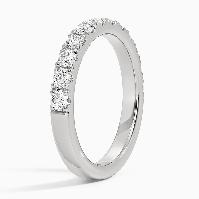 (.8 ct. tw.) Separated Prong Half Infinity Pavé Band Ring - Reflections Jewelers