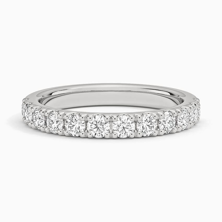 (.8 ct. tw.) Separated Prong Half Infinity Pavé Band Ring - Reflections Jewelers