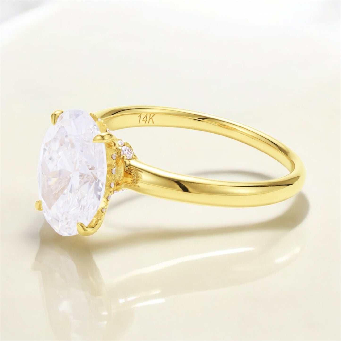 3.0 Carat Oval Solitaire Band