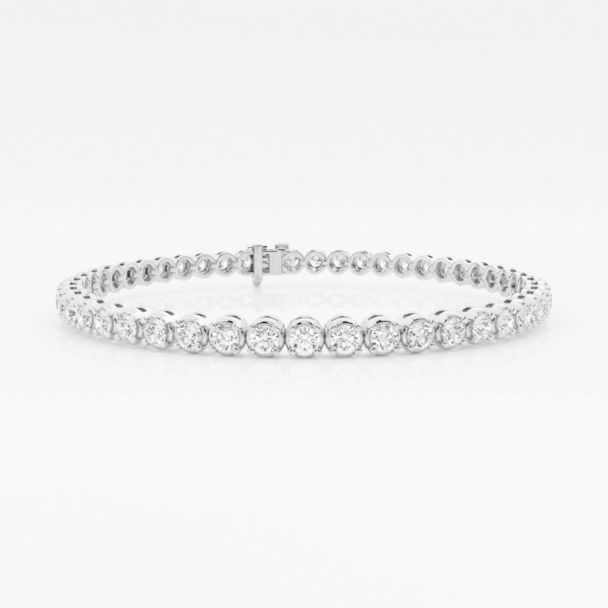 Round Moissanite Four-Prong Tennis Bracelet