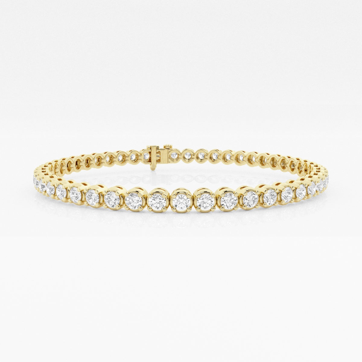 Round Moissanite Four-Prong Tennis Bracelet