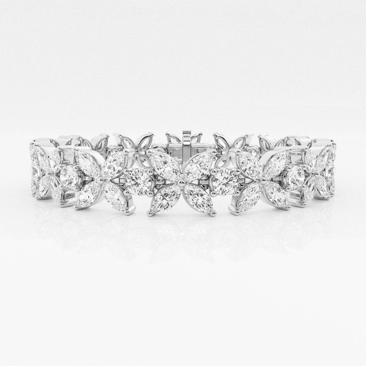 Marquise Moissanite Flower Fashion Bracelet