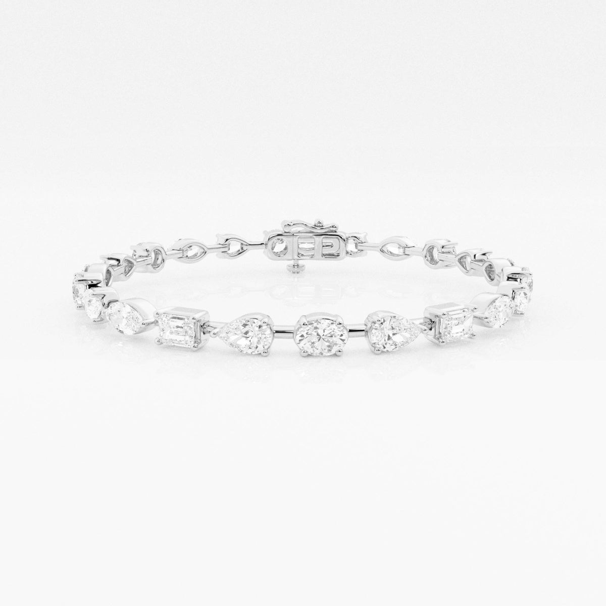 Multi-Shape Moissanite Alternating Fashion Bracelet