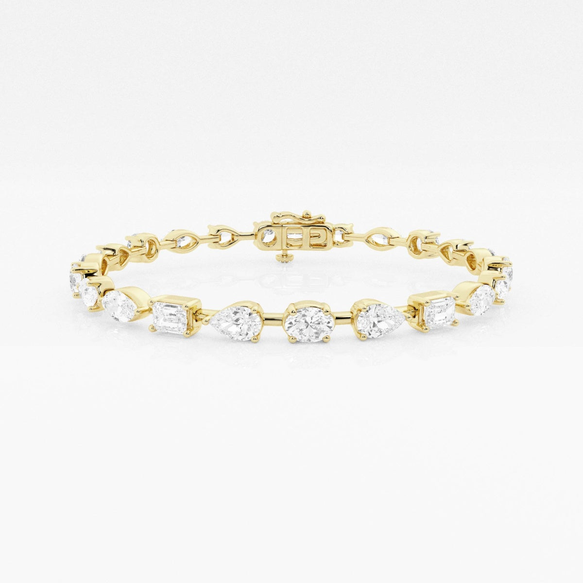 Multi-Shape Moissanite Alternating Fashion Bracelet