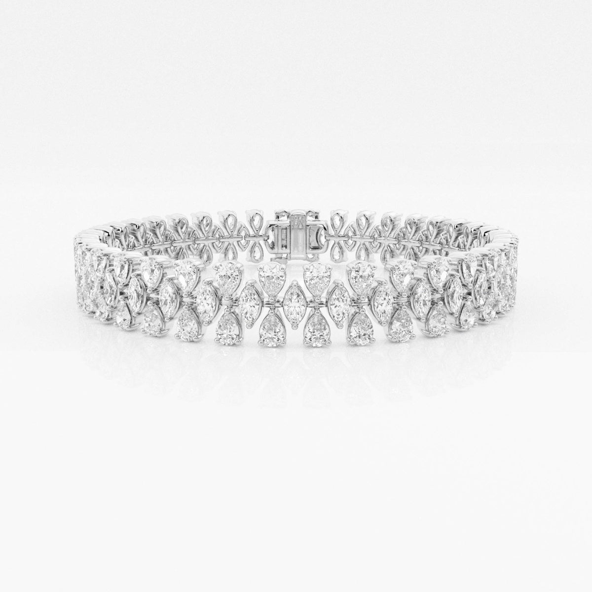 Pear and Marquise Moissanite Alternating Fashion Bracelet