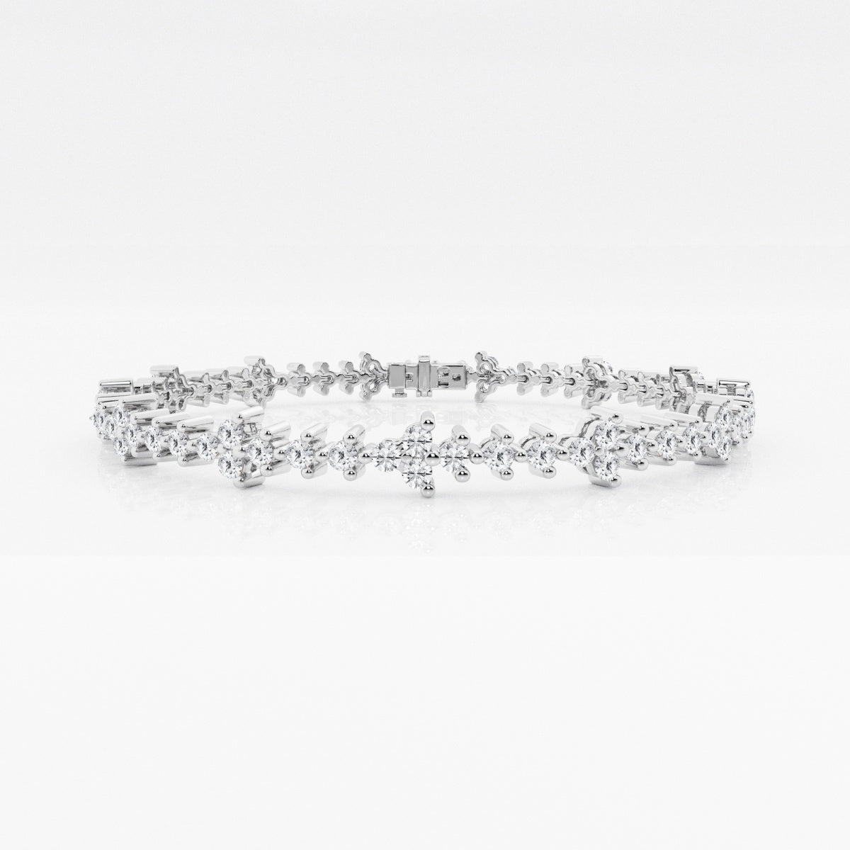 Round Moissanite Link Bracelet