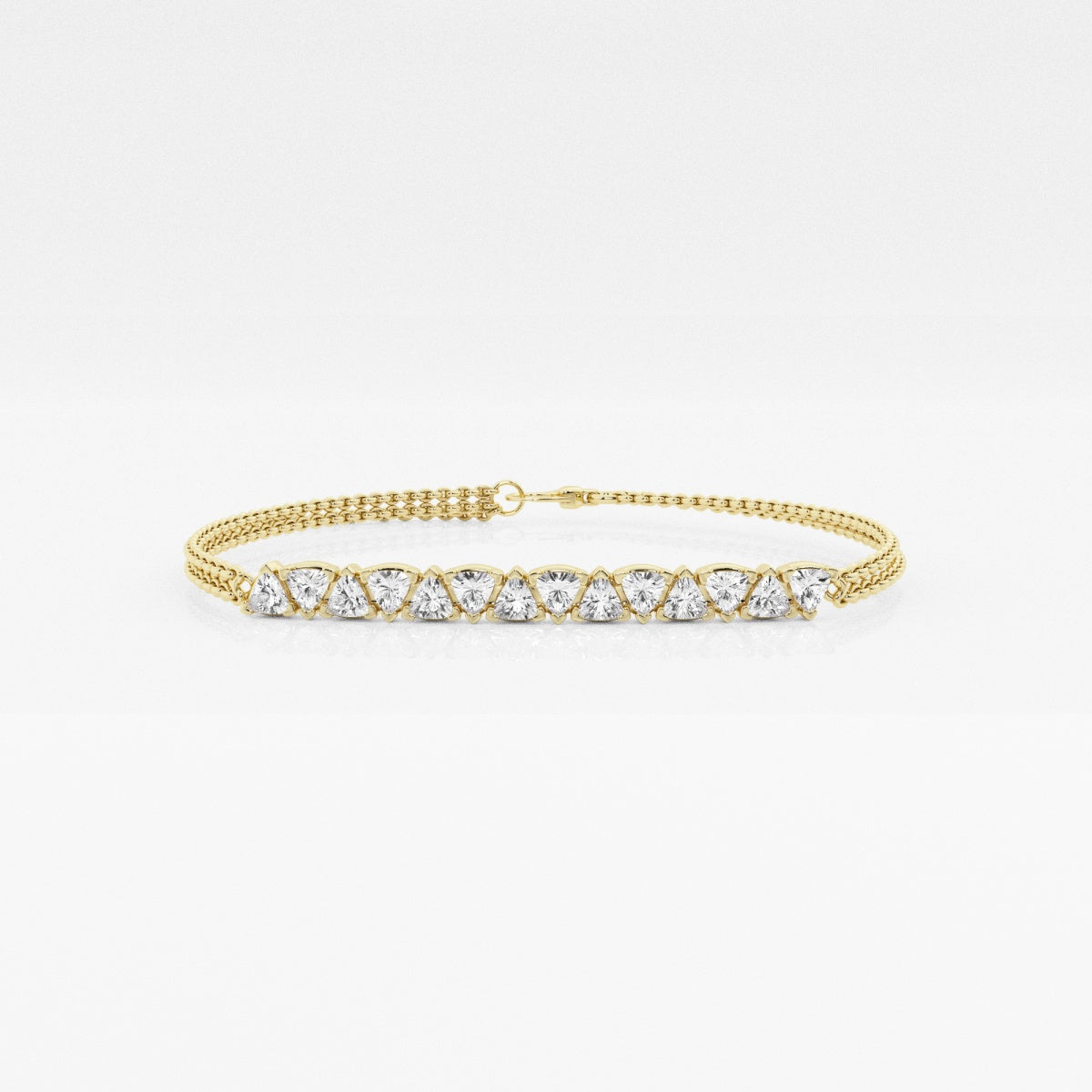Romancing 1 1/6 Trillion Moissanite Chain Bracelet