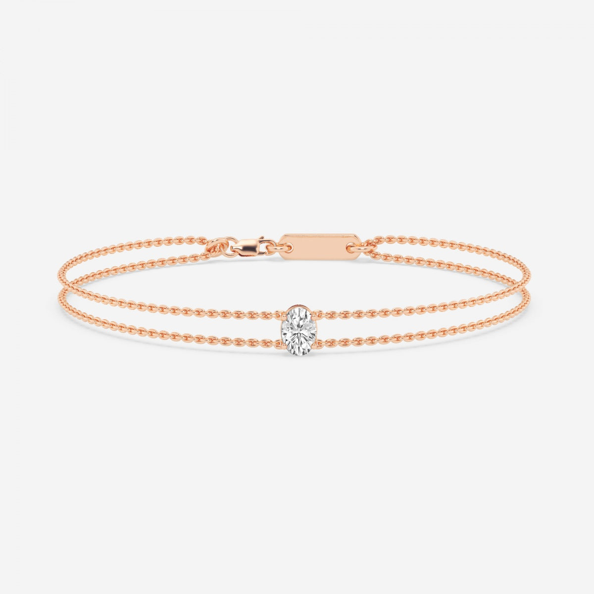 Oval Moissanite Equity Bracelet