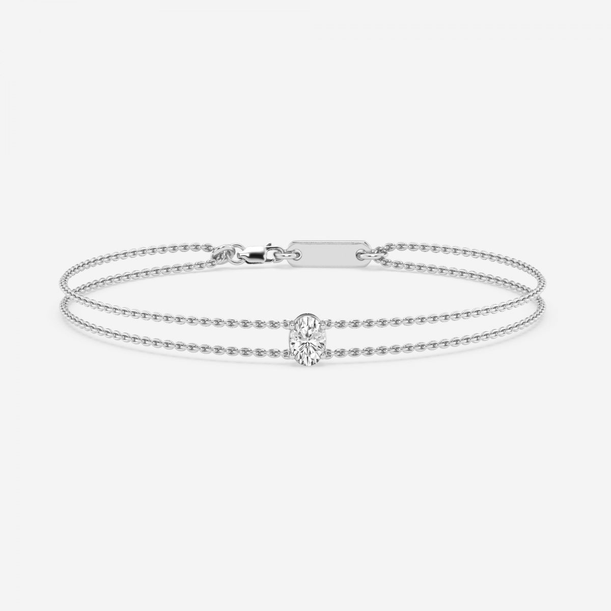 Oval Moissanite Equity Bracelet