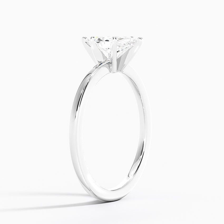 3 Carat Marquise Cut Moissanite Diamond Engagement Ring with a Solitaire Band