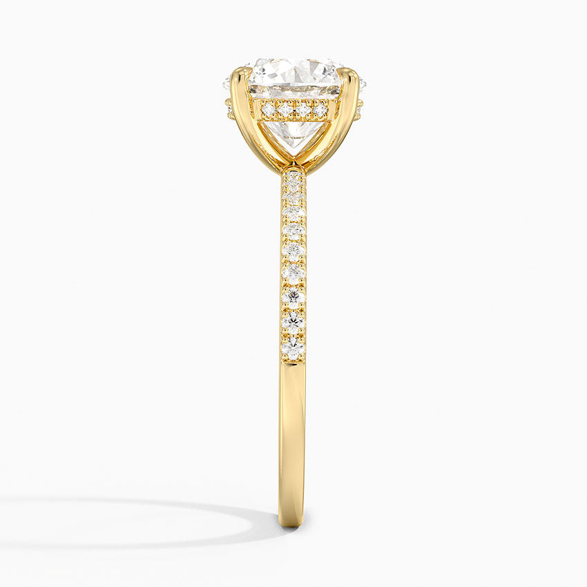 3 Carat Round Cut Half Infinity Band