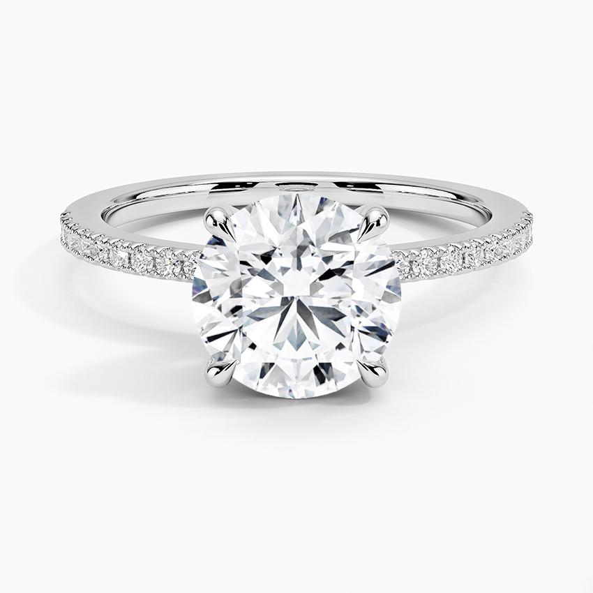 3 Carat Round Cut Half Infinity Band