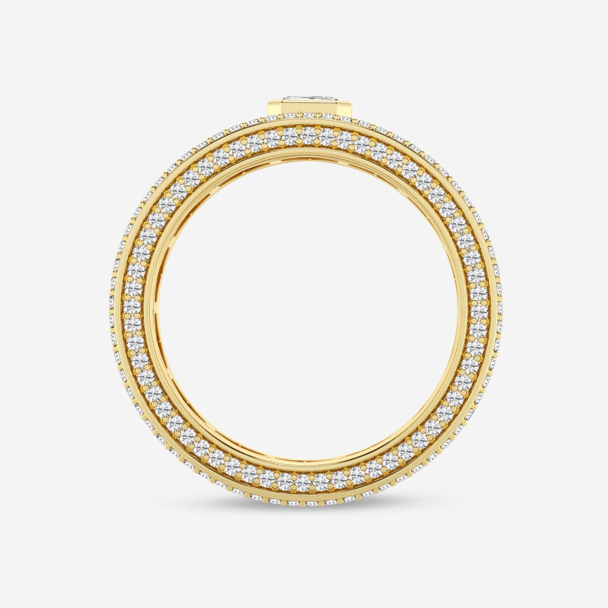 Asscher Contemporary Eternity Band - 7.4mm Width