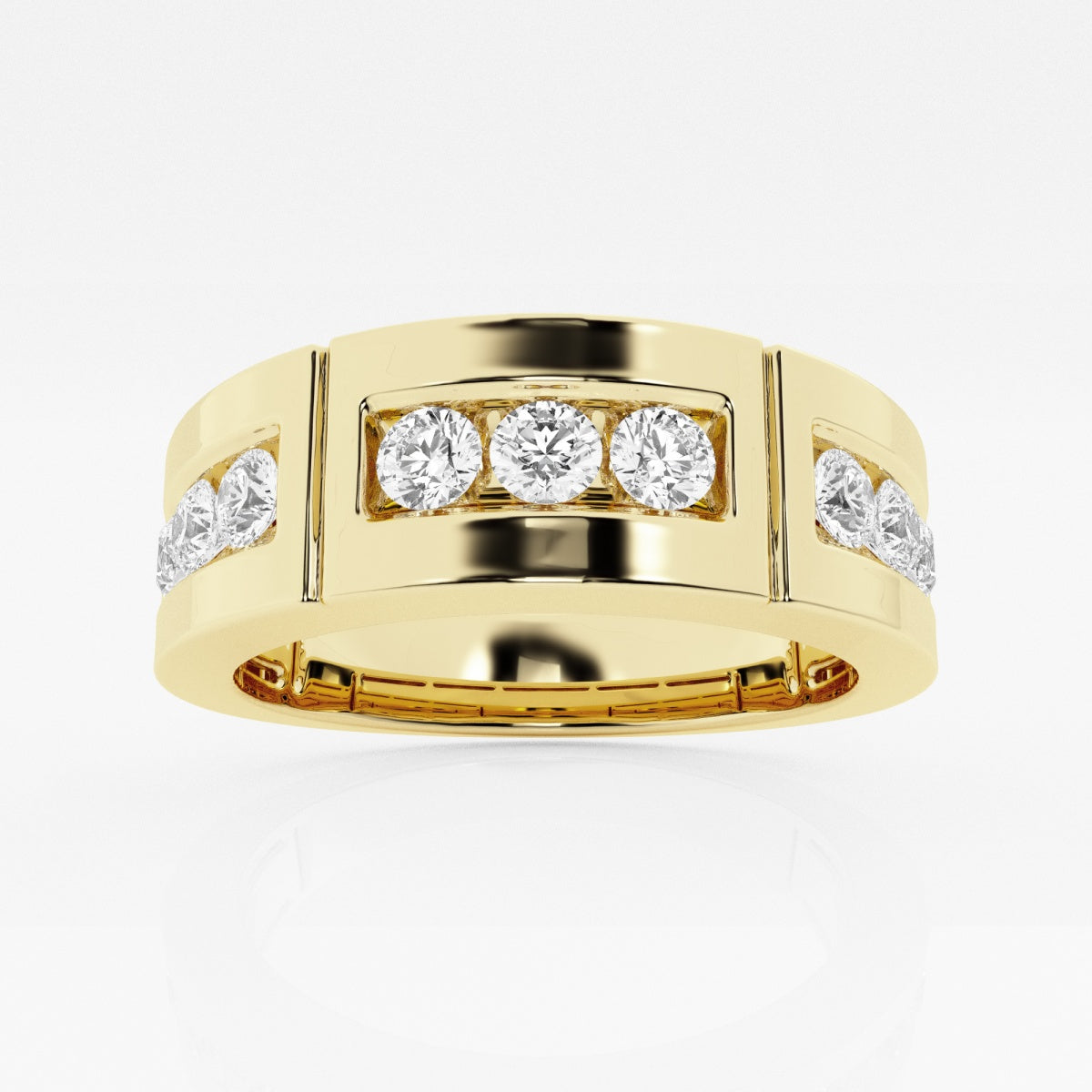 Round Men's Wedding Band
