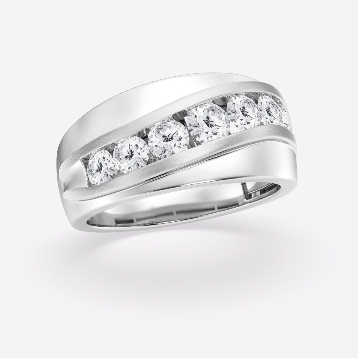 Round Seven-Stone Wedding Band