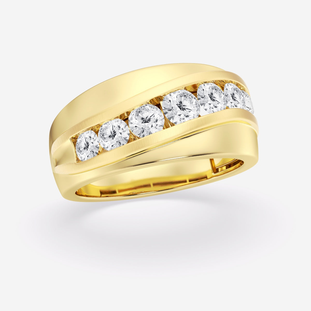 Round Seven-Stone Wedding Band