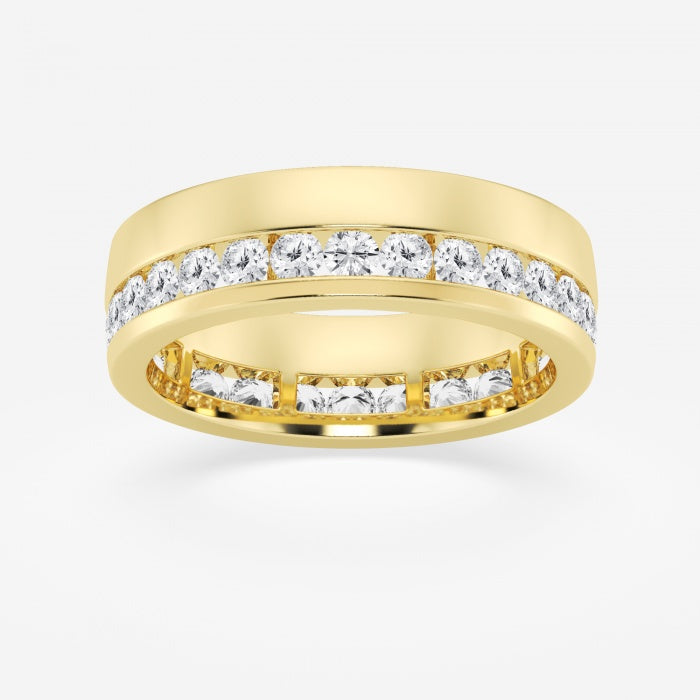 Round Men's Eternity Band - 6.7mm Width