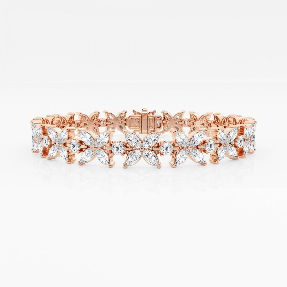 Marquise and Round Moissanite XO Fashion Bracelet