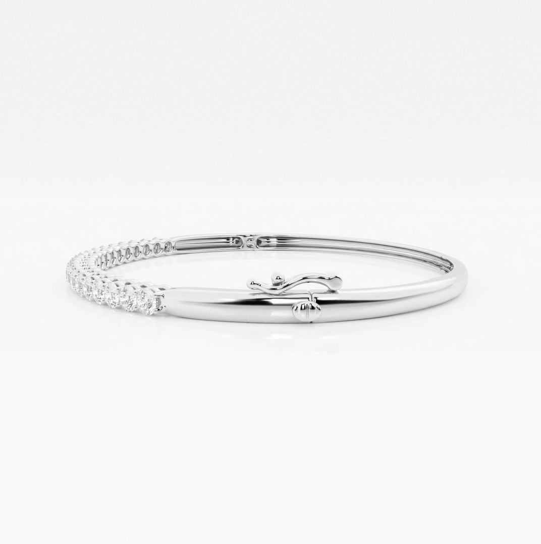 (2 CT TW) Round cut Bangle Bracelet