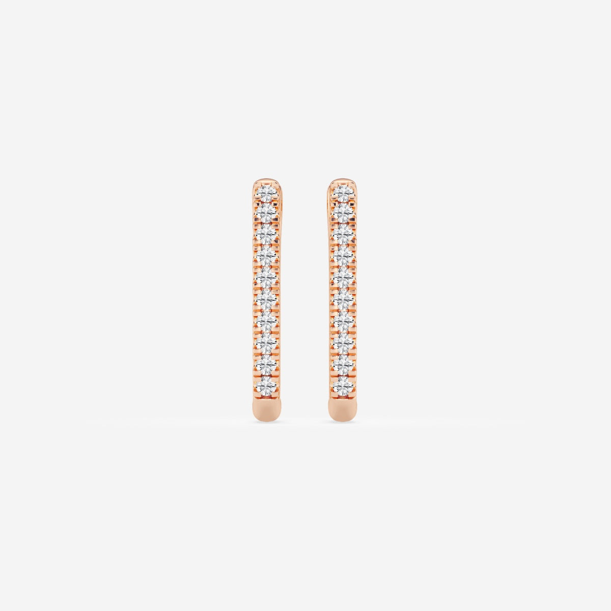 Round Moissanite Paper Clip Hoop Earrings