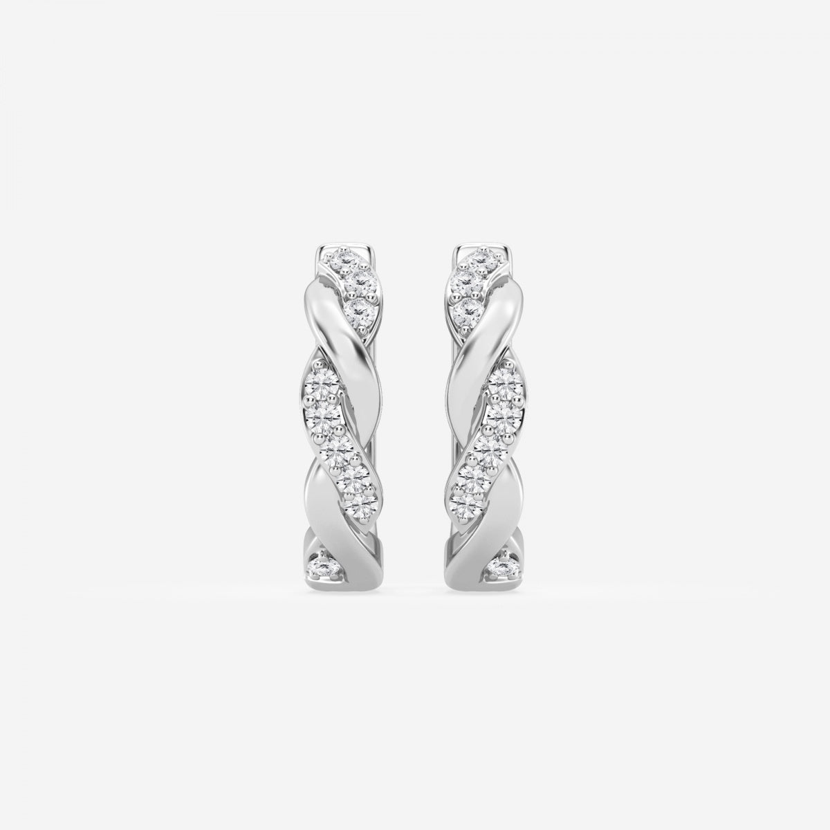 Round Moissanite Petite Hoop Earrings