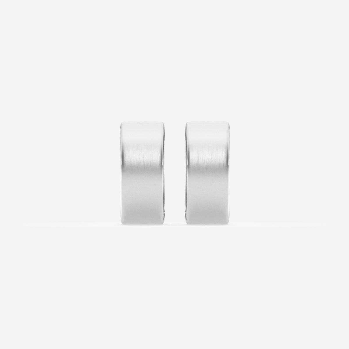 Round Moissanite Hoop Earrings- Satin Finish