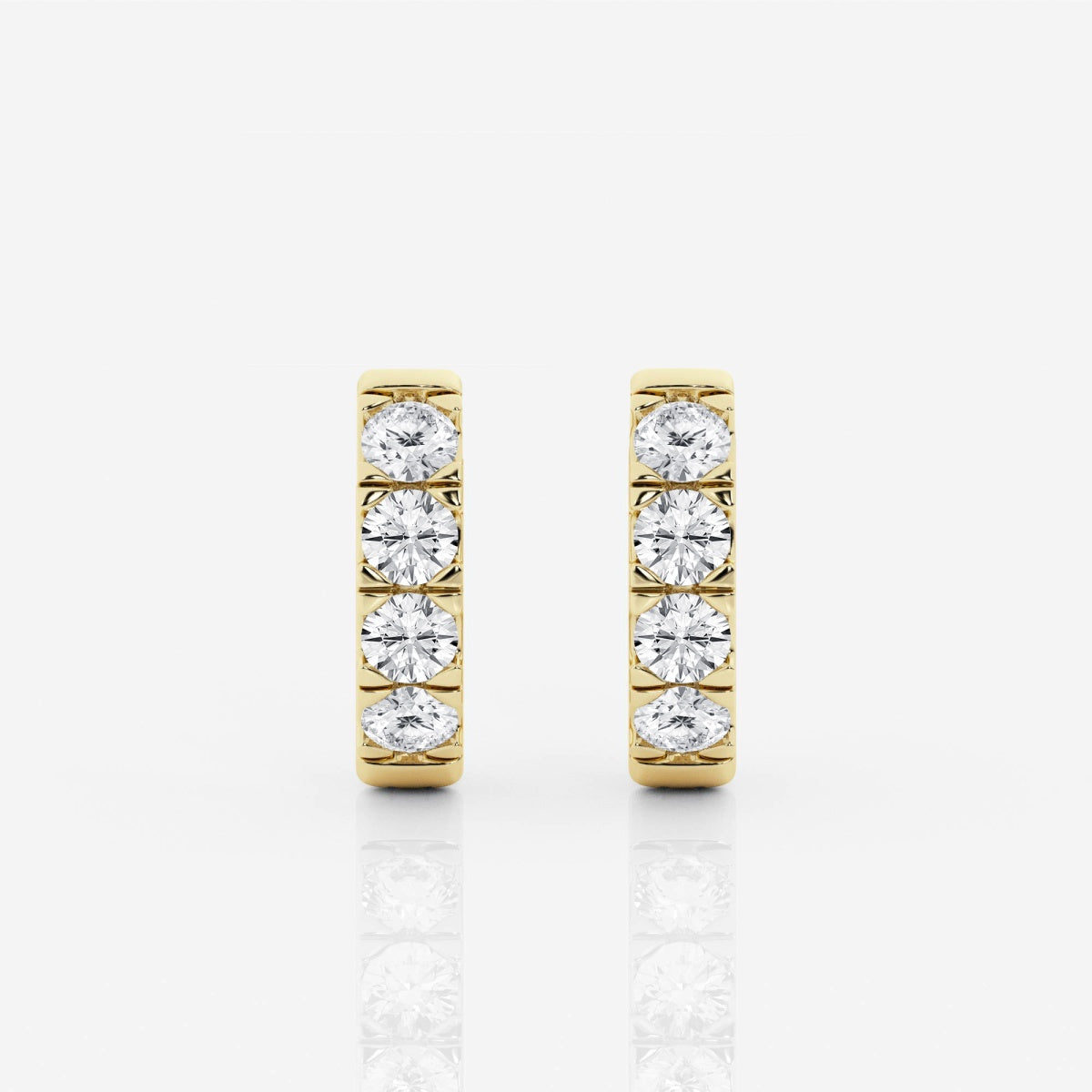 Round Moissanite Hoop Earrings
