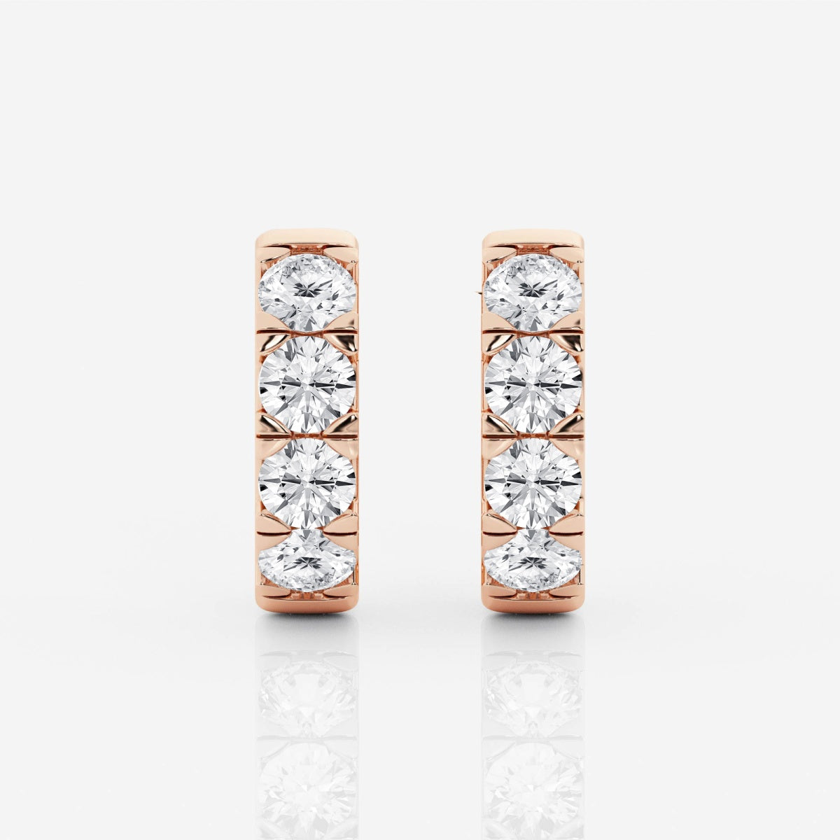 Round Moissanite Hoop Earrings