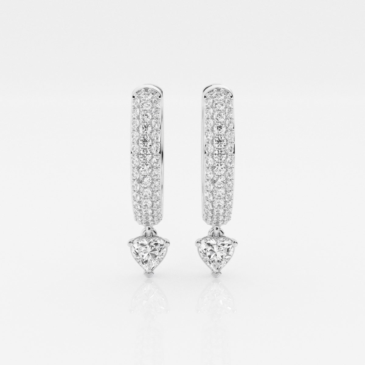 Heart Moissanite Huggie Hoop Earrings