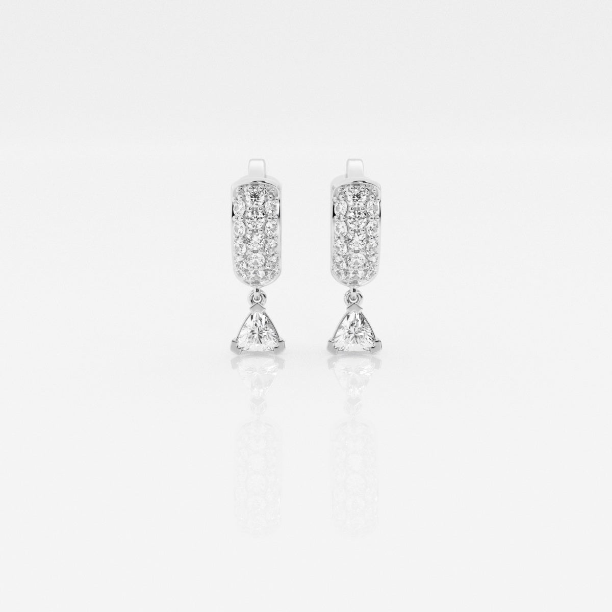 Round Moissanite Third Piercing Huggie Hoop Earrings