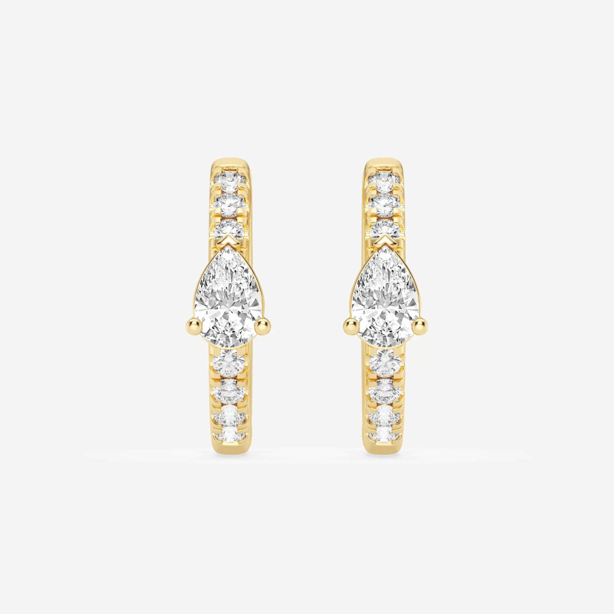 Pear Petite Huggie Hoop Earrings