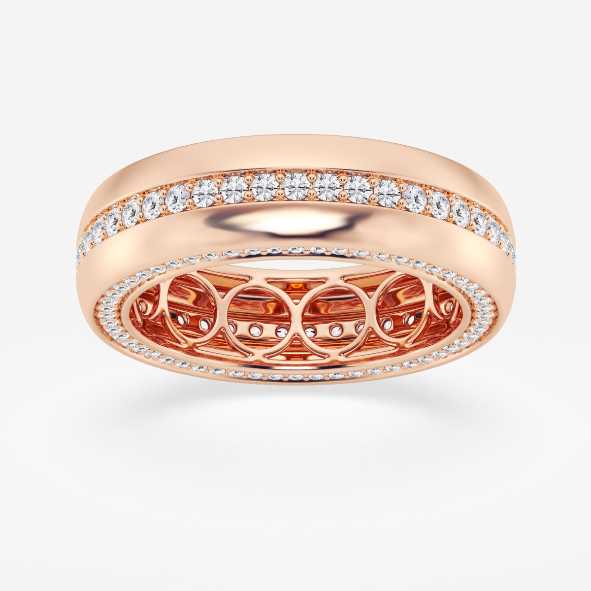 Round Moissanite Eternity Band