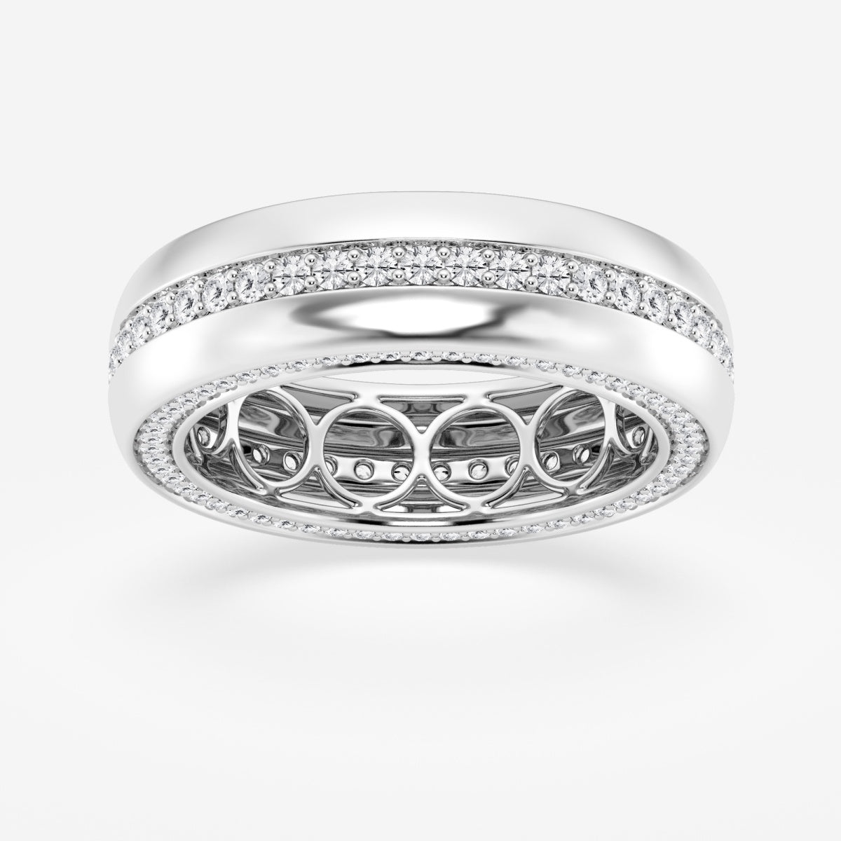 Round Moissanite Eternity Band