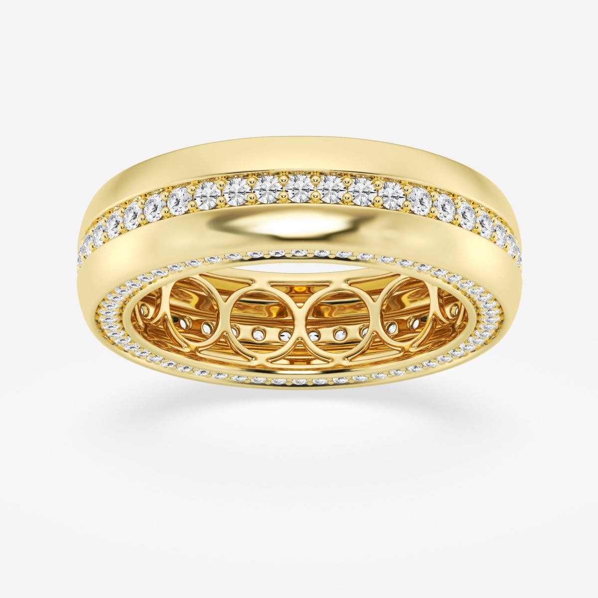 Round Moissanite Eternity Band