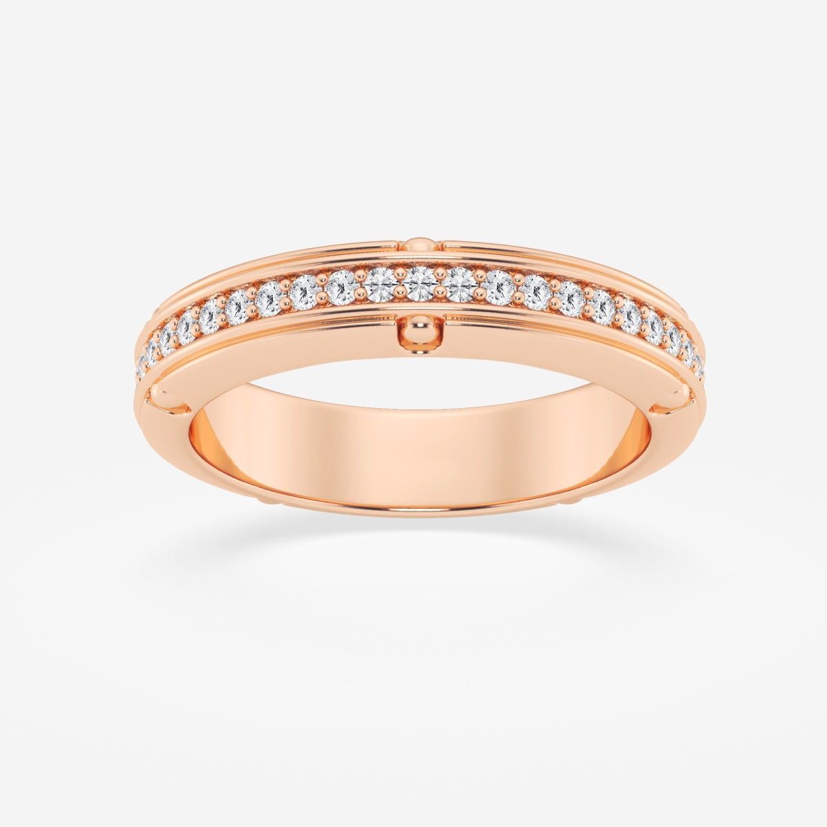 Moissanite Pave Set Eternity Band - 4.8mm Width